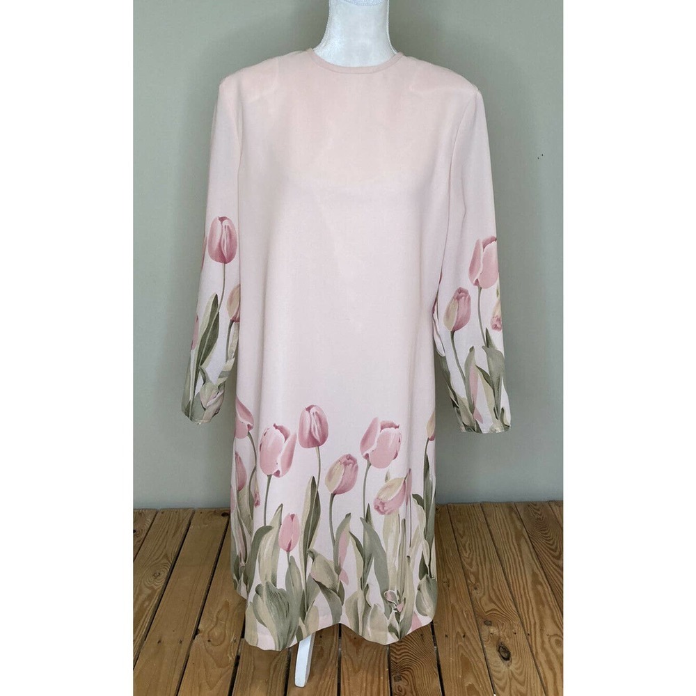 Vintage CALIFORNIA DESIGN Floral Long Sleeve Dress
